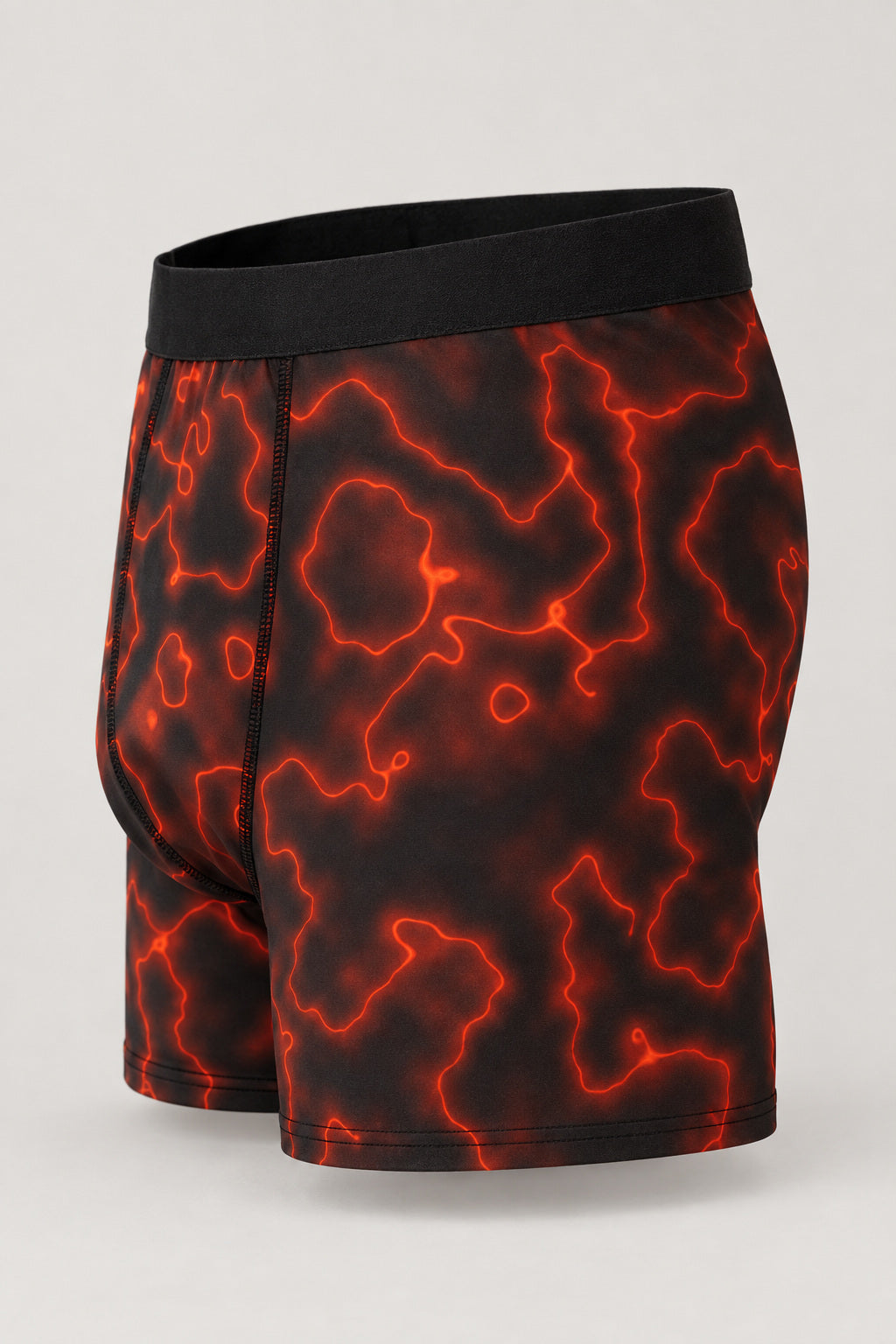 Ember Marble Men's Boxer Briefs — Performance Underwear, AI-generated product-only studio side view