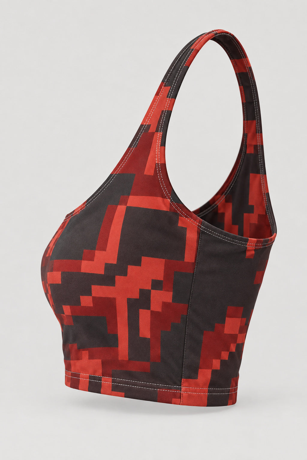Maple Digital Camo Sports Bra, AI-generated product-only studio side view