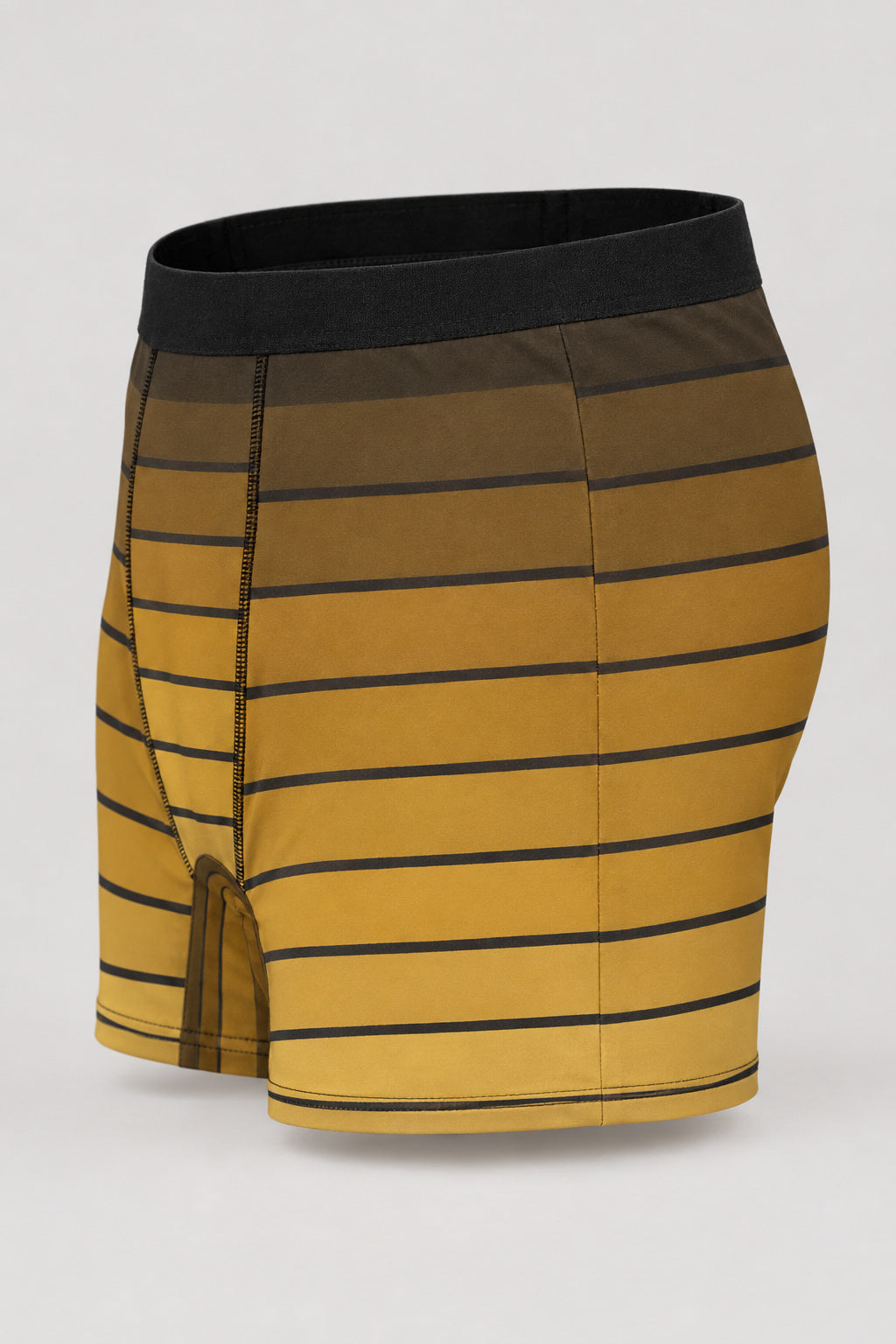 Harvest Gold Horizon Men's Boxer Briefs — Performance Underwear, AI-generated product-only studio side view