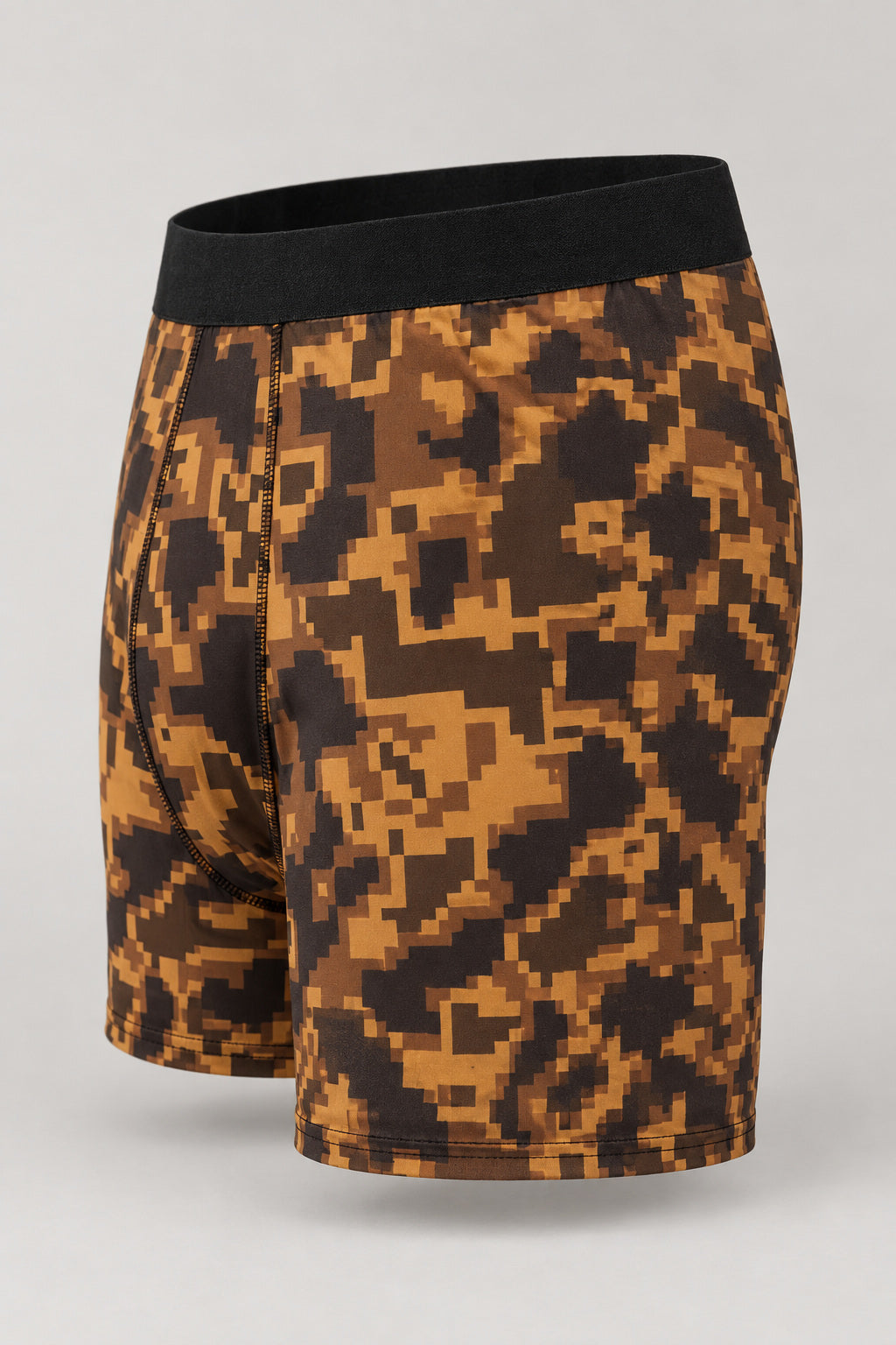 Cider Digital Camo Men's Boxer Briefs — Performance Underwear, AI-generated product-only studio side view