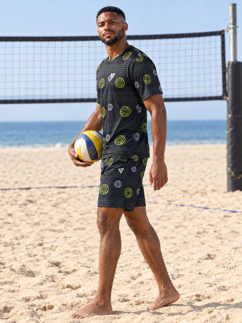Volleyball Volt Night Spike Panel Men's Sports Jersey, side view