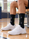 Volleyball Volt Night Spike Panel Athletic Crew Socks, lifestyle photo