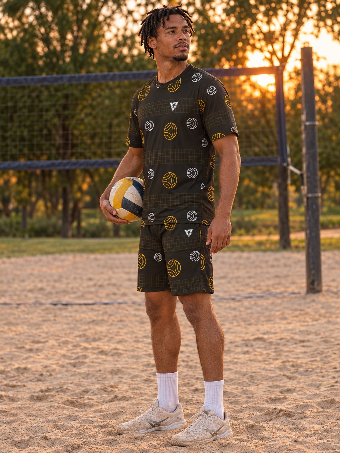 Volleyball Gold Rush Spike Panel Men's Sports Jersey, side view