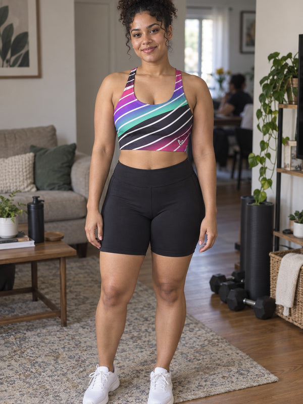 Violet Ripple Sports Bra