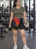 Gradient Lightning Biker Shorts | Women's Athletic Shorts – gym training, front view