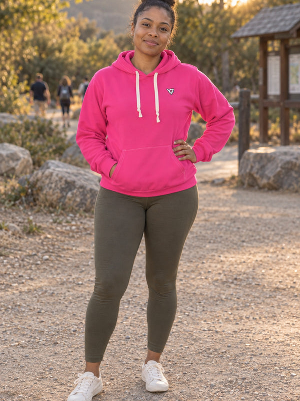 Hot Pink Essential Women's Pullover Hoodie