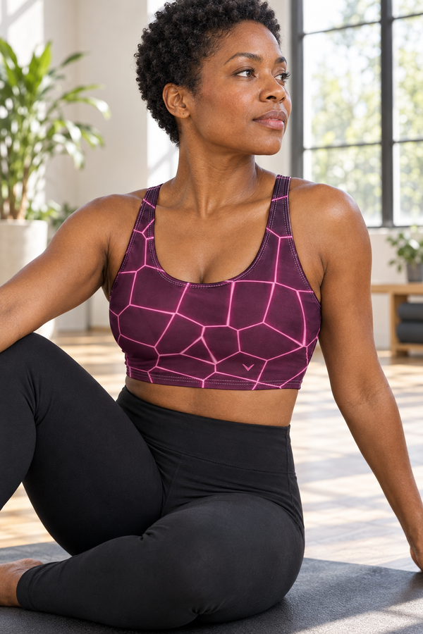 Berry Rift Women's Sports Bra