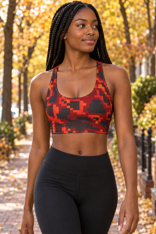 Maple Digital Camo Women's Sports Bra