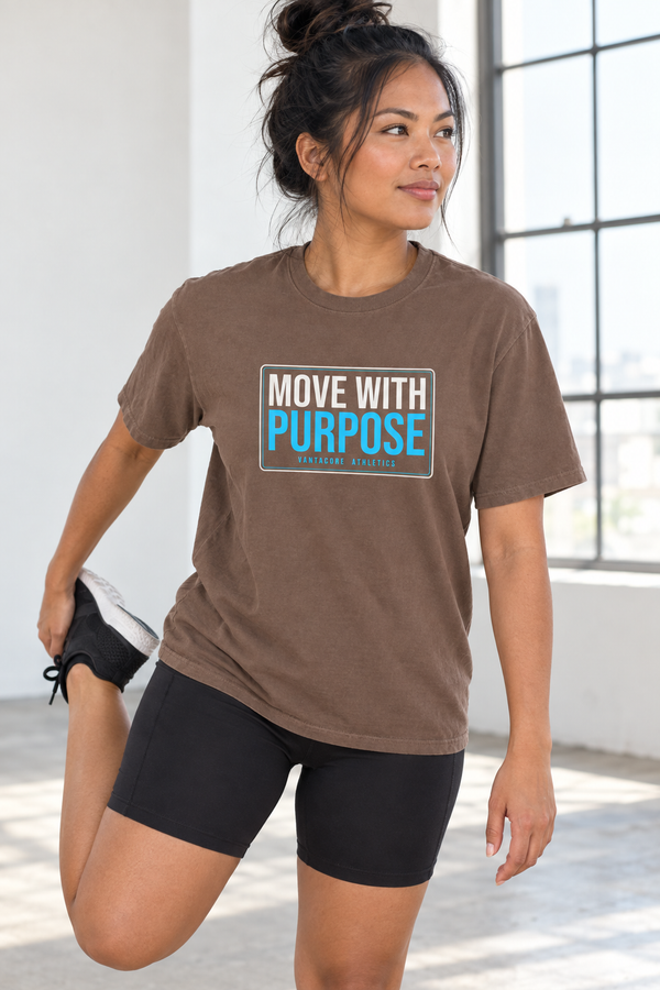 Move With Purpose Women's Garment-Dyed Graphic Tee