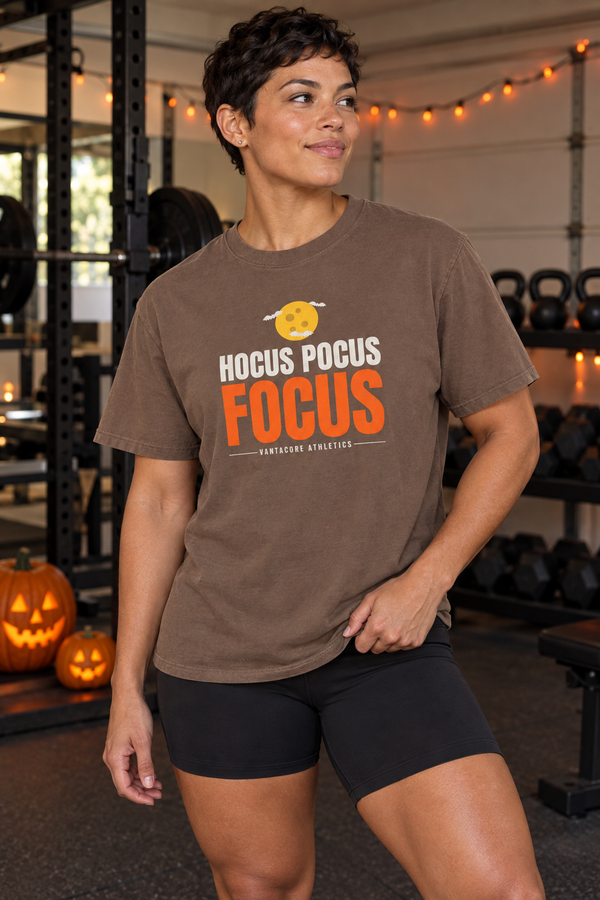 Hocus Pocus Focus | Women's Halloween Garment-Dyed Graphic Tee