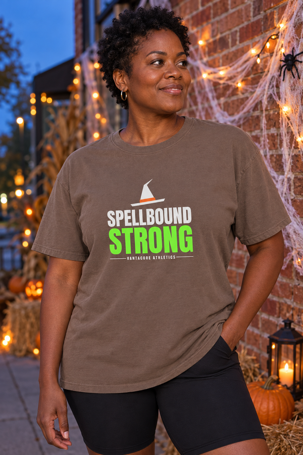 Spellbound Strong | Women's Halloween Garment-Dyed Graphic Tee