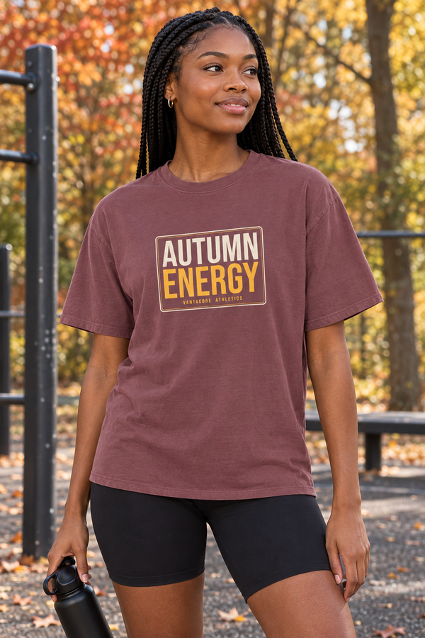 Autumn Energy Women's Garment-Dyed Graphic Tee