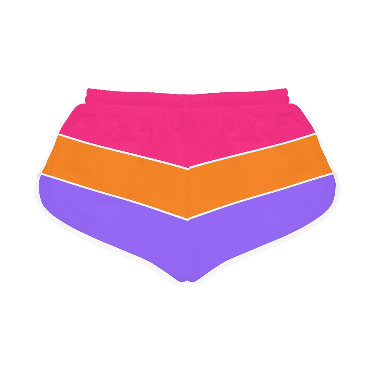 Color Block Pop women's relaxed shorts – back flat view