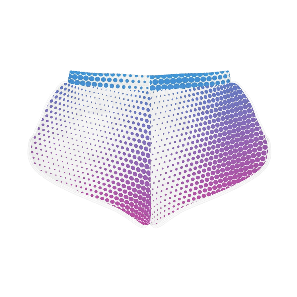 Halftone Fade women's relaxed shorts – back flat view