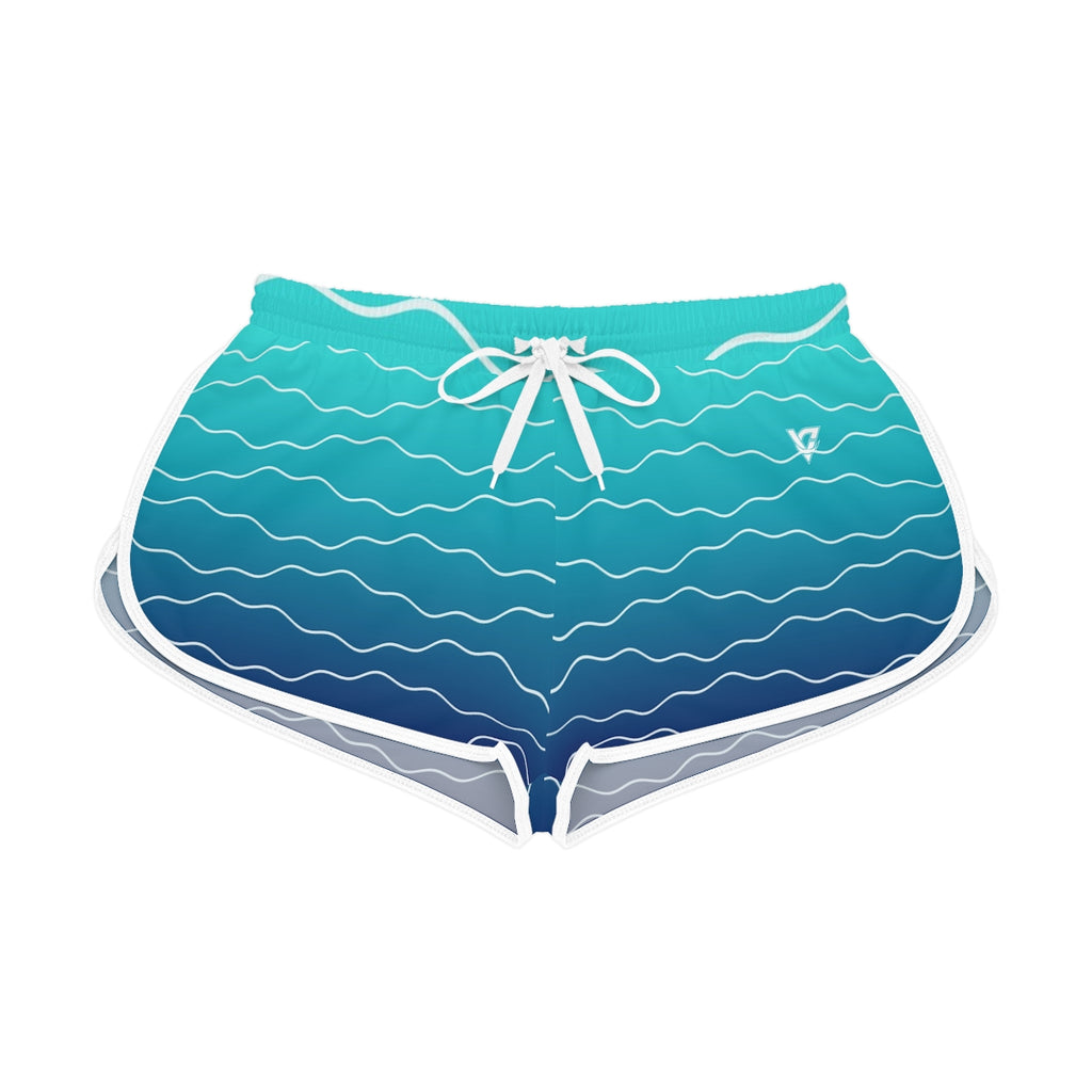 Ocean Ombre women's relaxed shorts – front flat view