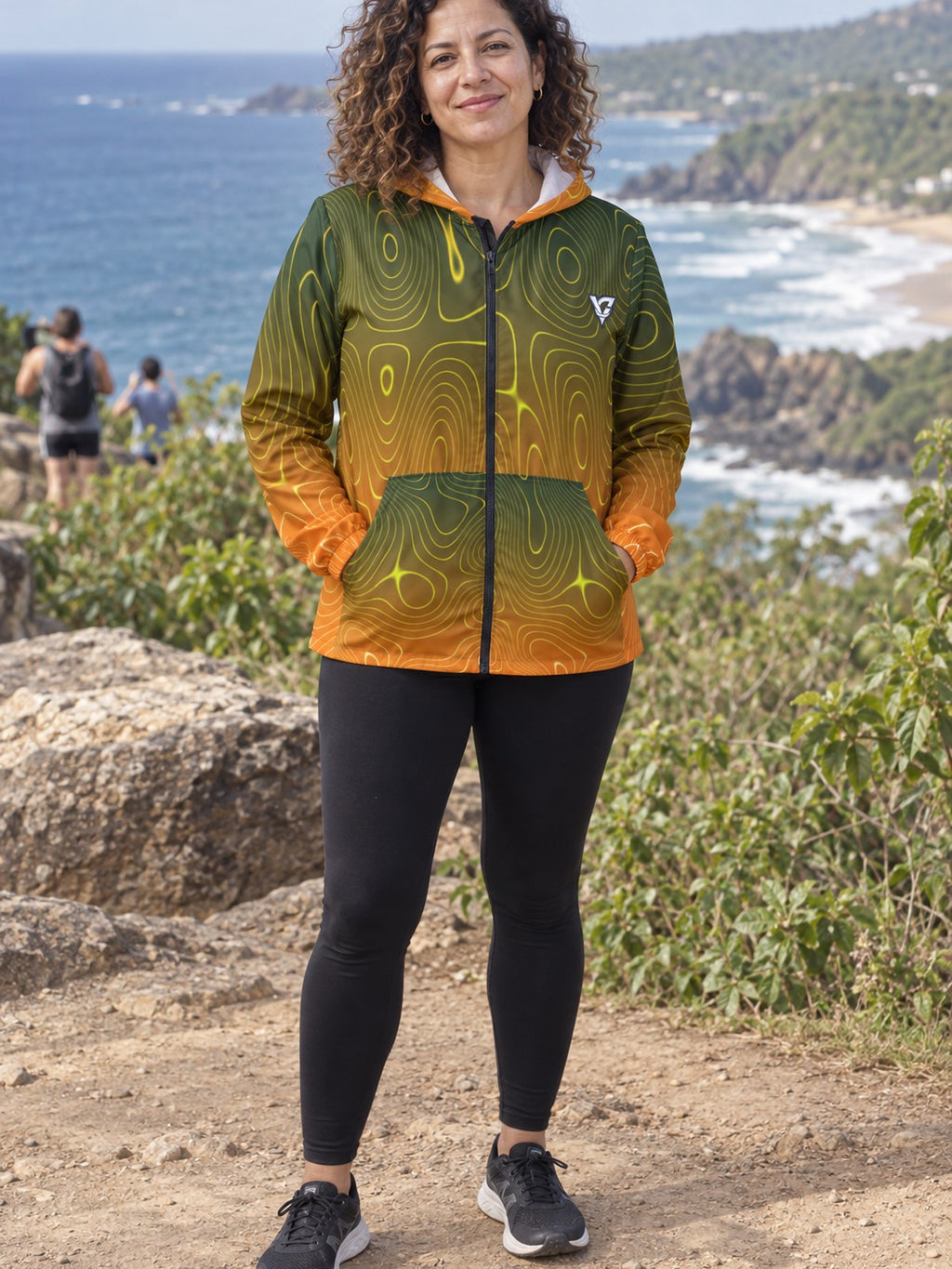 Woman wearing the Citrus Topo Women's Windbreaker Jacket