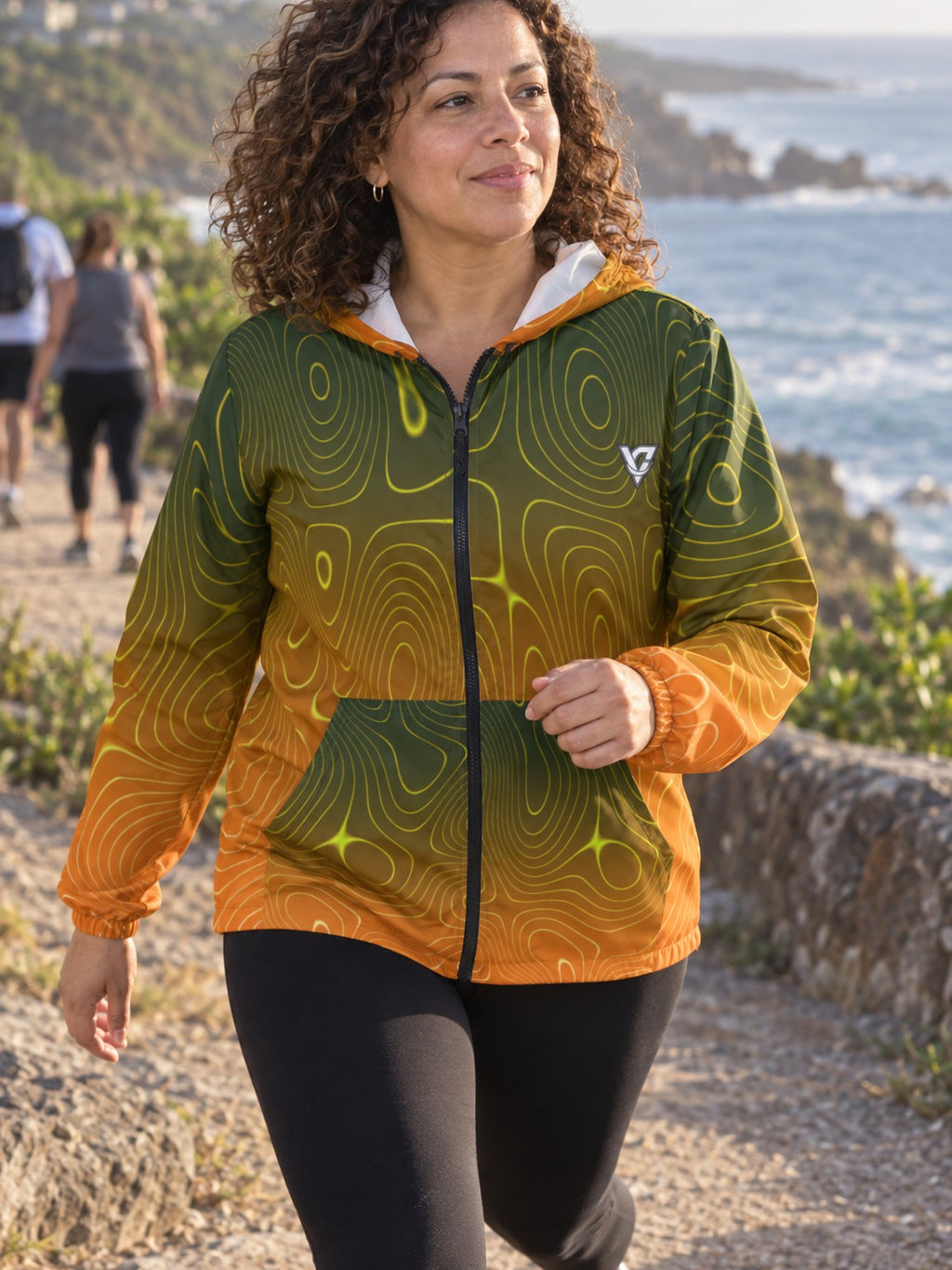 Woman wearing the Citrus Topo Women's Windbreaker Jacket