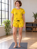 Yoga Neon Citrus Flow Lotus Women's Sports Jersey, front view